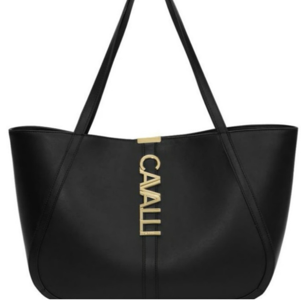 Cavalli Class Sandra Shopper Tote Bag in Black Onyx - NWT - Picture 2 of 5